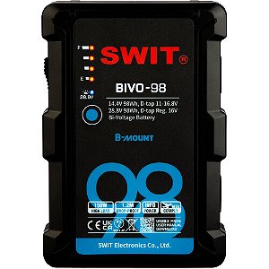 SWIT Bi-Volta 98 Bateria V-Mount Bivolt 98Wh 14,4V/28,8V