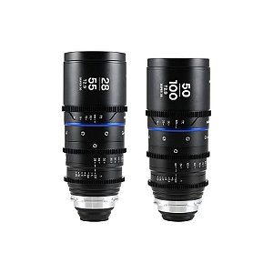 Laowa Kit Zoom Anamórfico Nanomorph S35 28‑55  50‑100 mm T2.9 PL Flare Prata