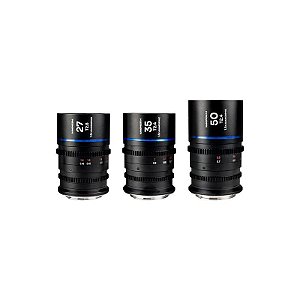 Lente Venus Optics Laowa Nanomorph Super 35 Kit 3 Lentes DL Azul
