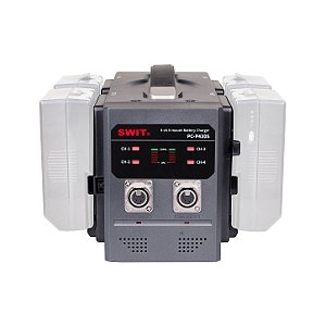 SWIT PC-P430S Carregador V-Mount de 4 Canais com Saída Adaptadora