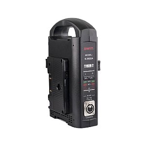 SWIT S-3822A Carregador Rápido Gold Mount de 2 Canais com Saída Adaptadora