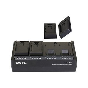 SWIT LC-D421F Carregador Simultâneo de 4 Canais para Baterias Sony NP-F