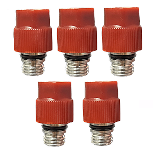 5x Valvula de Enchimento Alta M12x1,5 com Valvula Schrader Removivel R134a