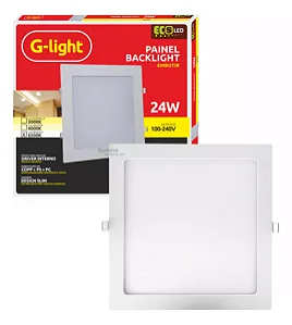 PAINEL LED BACKLIGHT 24W QUADRADO 6500K EMBUTIR