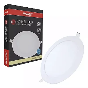 PAINEL LED AVANT  12W REDONDO 4000K EMBUTIR