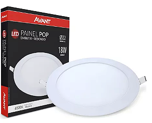 PAINEL LED AVANT  18W REDONDO 6500K EMBUTIR