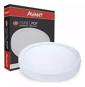 PAINEL LED AVANT  24W REDONDO 6500K SOBREPOR