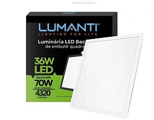 PAINEL LUMANTI LED BACKLIGHT 36W QUADRADO 4000K EMBUTIR