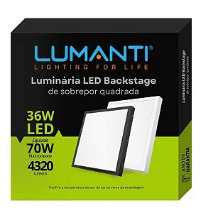 PAINEL LUMANTI LED BACKLIGHT 36W QUADRADO 4000K SOBREPOR