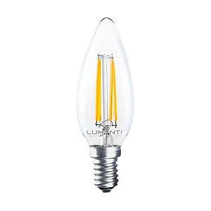 LÂMPADA LUMANTI FILAMENTO VELA CLEAR LED 4W 7200K E14