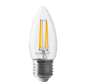 LÂMPADA LUMANTI FILAMENTO VELA CLEAR LED 4W 7200K E27