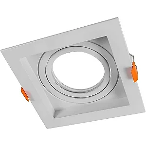 SPOT LUMANTI EMBUTIR QUADRADO BRANCO COM RECUO BRANCO PAR20 E27