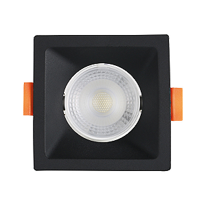 SPOT QUADRADO BLUMENAU RECUADO EMBUTIR PRETO 3W 3000K 240 LUMENS