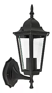 ARANDELA GLIGHT COLONIAL 155 1XE27 EXTERNA PRETA SEXTAVADA EM ALUMÍNIO
