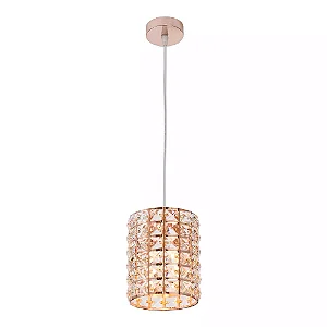 PENDENTE SINDORA CRISTAL ROSE Ø13X16CM E14x1