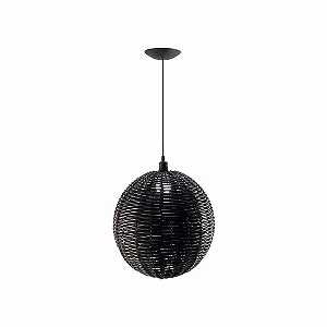 PENDENTE LUMANTI JUNCO BOLA PRETO E-27