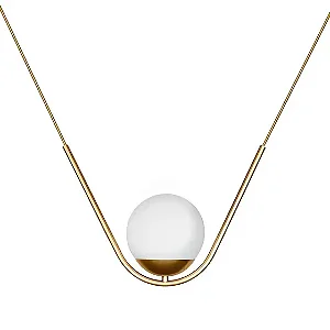 PENDENTE ENERLUX DROP VIRTUS DOURADO 420x270mm Ø150mm E-27