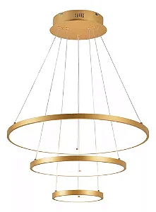 PENDENTE SINDORA REDONDO TRIPLO 60CM + 40CM + 20CM DOURADO QD05311 MULTITEMPERATURAS 76W