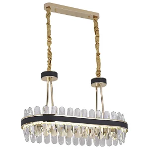 LUSTRE NITROLUX CRISTAL LTP-009 DOURADO C/ PRETO MULTITEMPERATURAS 58W 4640 LUMENS