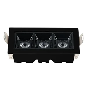 SPOT LUMINATTI DOT LIGHT CONCENTRADO EMBUTIR PRETO 6W 3000K 288 LUMENS