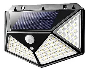 ARANDELA SOLAR AAATOP C/ SENSOR 3 FUNÇÕES 1W IP65
