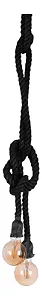 PENDENTE NORDECOR CORDA PRETO P/ 1 LÂMPADA 1,80 M E-27