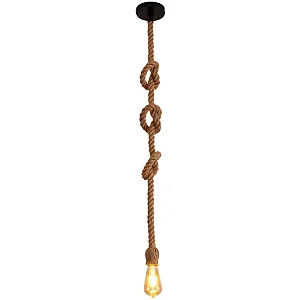 PENDENTE NORDECOR CORDA CARAMELO P/ 1 LÂMPADA 1,80 M E-27
