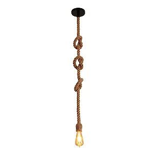 PENDENTE NITROLUX CORDA CARAMELO P/ 1 LÂMPADA 2 M  E-27
