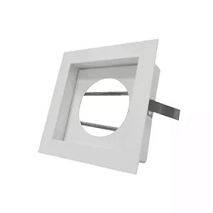 SPOT MONTARE EMBUTIR QUADRADO BRANCO COM RECUO BRANCO AR70 BASE GU10