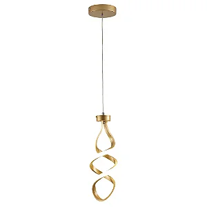 PENDENTE NITROLUX 6110 ESPIRAL DOURADO 20W 3000K 1400 LUMENS
