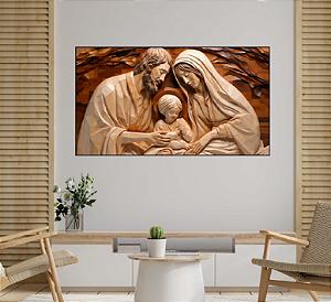 QUADRO DECORATIVO CRISTÃO 50X70CM SEM VIDRO