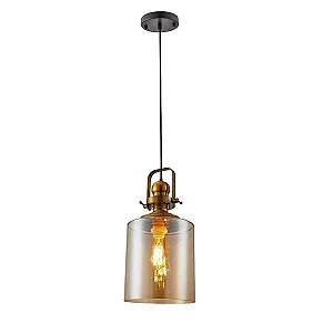 PENDENTE NORDECOR 2581 TION VAS E27 OURO FOSCO E AMBAR