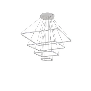 PENDENTE NORDECOR 2169-1 LED INVERSE QDR. 4 AROS 120W C/5M 3000K