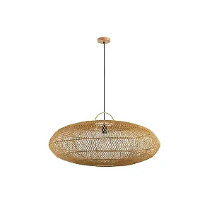 PENDENTE SKYLIGHT ÔTAKI Ø80CM RATTAN 4058G - 3 METROS DE CABO