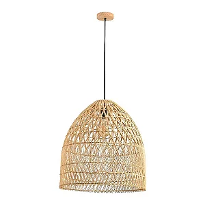 PENDENTE SKYLIGHT SKY-4061 ÔTAKI 47X48CM RATTAN 3 METROS D/ CABO