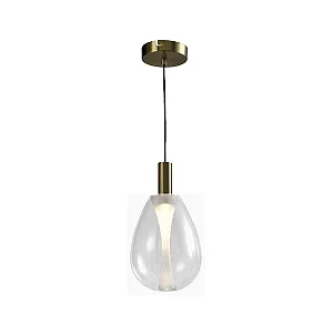 PENDENTE SKYLIGHT SKY-4042 TP THUNDER Ø14X26CM 2M D/ CABO BRONZE E VIDRO TARNSP