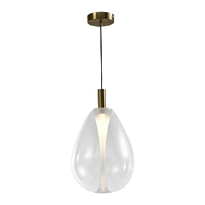 PENDENTE SKYLIGHT SKY-4042TM THUNDER Ø23X38CM  2M D/ DE CABO BRONZE E VIDRO TRANSP