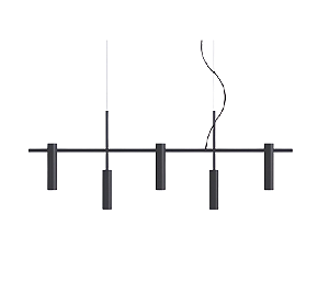 PENDENTE ELYSIUM 5MR11  120CM - MATERIAL 100% ALUMINIO