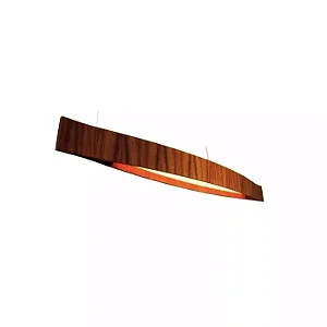 PENDENTE LED FOX LUSTRES 700 CLEAN 3000K 44W BIVOLT 15X120X21CM MADEIRA E ACRÍLICO