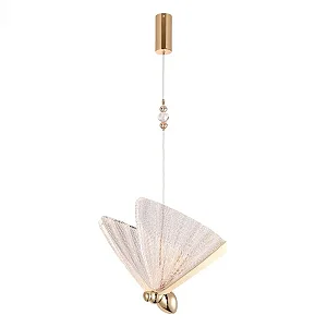 PENDENTE SINDORA DCD00231 2 M D/CABO 22×22CM 6W 3000K BIVOLT METAL DOURADO ACRILICO