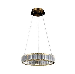 LUSTRE NITROLUX LTP-018 METAL E CRISTAL 400X400MM