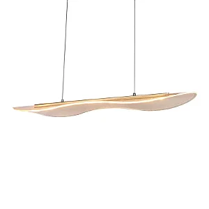 PENDENTE NITROLUX ACR-001D 1000X1500X235MM DOURADO ALUMÍNIO E ACRÍLICO 30W 3000K 2100LM