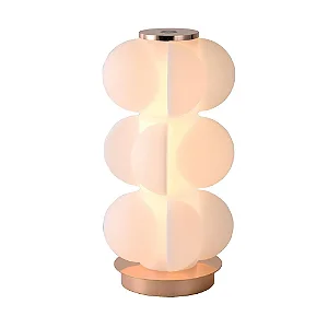 ABAJUR BELLA ML019 CLOUD BRANCO/ DOURADO 18X18X35 15W 3000K 796LM