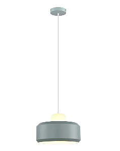 PENDENTE BELLA SUT1PD01CZ035 CINZA 35X25CM VIDRO/ ALUMÍNIO-27