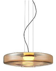 PENDENTE BELLA ART1PD01AB045 ARTSY AMBAR DOURADO 45X11CM 7W 3000K 420LM