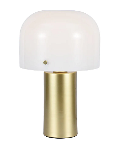 ABAJUR PIL1AB01DR024 PILZ DOURADO/ BRANCO 24X35,5CM 1XE-27