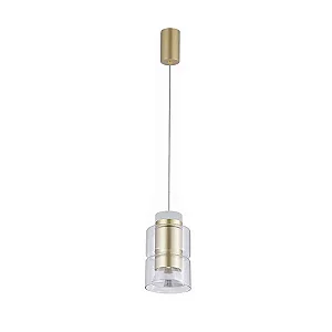 PENDENTE NORDECOR 2698 LED ROZ 2*5W 3000K DOURADO FOSCO
