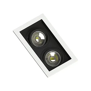 SPOT SAVE ENERGY SE-330.2917 EMBUTIR AR70 MULTI DUPLO FACE RECUADA PRETO/BRANCO GU10