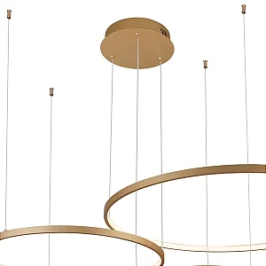 PENDENE SINDORA QD05362 ALUMINIO DOURADO/ SILICONE Φ40×60×80CM 112W 7840LM 3000K CABO 4M