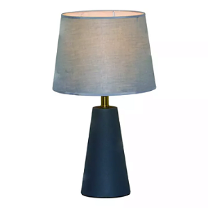 ABAJUR SINDORA DCT00537 METAL CINZA/ CUPULA LINHO CINZA Φ25X43CM E-27